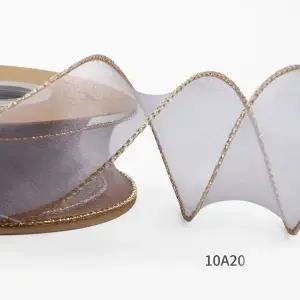 [하프클럽/]리본끈 실루엣 골드 파츠 스노우4cm(10A20)