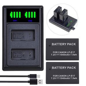 캐논 EOS 750D M3 LC-E17E 듀얼 충전기용 LP 배터리