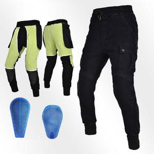 바이크진 케블라 라이딩 바이크 바지 보호장비 조거팬츠 조거 블랙