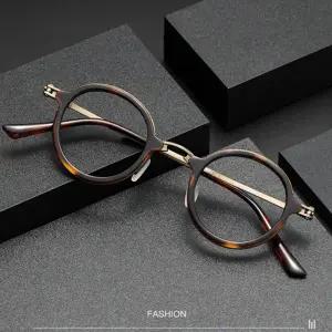 뿔테코받침 k5899 라운드 티타늄 뿔테 둥근 쏠텍스 안경테