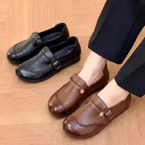 [제이시]제이시 부드러운 소가죽 엄마 통굽 컴포트화 3cm K399