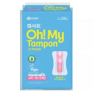 화이트 오마이 탐폰 체내형생리대 템포 슈퍼 10+2P