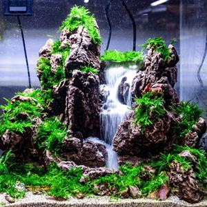 샤크팡 폭포 수조 수초 수족관 세트 모래 어항 장 암석 산호