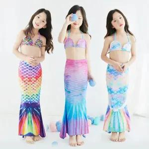 여아용 인어공주 수영복 키즈 인어 꼬리 비키니수영복 비키니