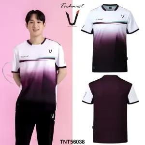 테크니스트 배드민턴 남성 여성 티셔츠 반팔 상의 화이트 퍼플 TNT56038 경기복