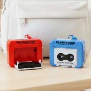 레트로 미니 카세트 녹음키링 테이프 키홀더 열쇠고리 플레이어 재생 녹음기 가방 꾸미기