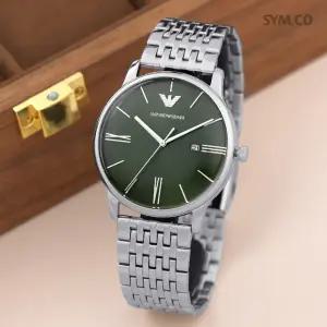 알마니 AR11644 독수리 엠블럼 카키 라운드 빈티지 남자  메탈 시계 d