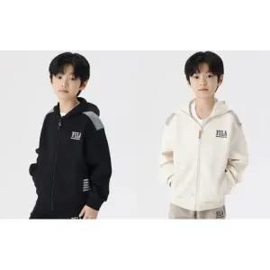 [롯데백화점]휠라 키즈 키즈 배색 절개 후드집업_FK2FTG1601M