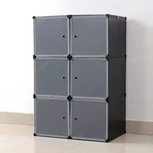 DIY 복합 수납 선반 정리함 4칸 조립식 옷장