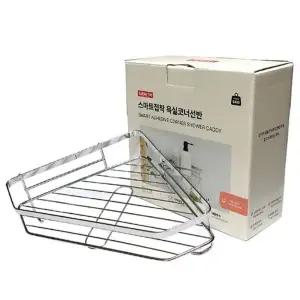 ( )스파이더락 스텐 욕실선반 무타공 화장실 샤워실 코너 수납 선반