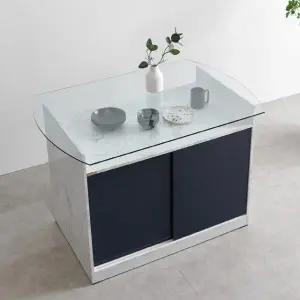 /동화속나무 클리 슬라이딩 1200S 유리 홈바 아일랜드 바테이블