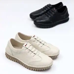 [제이시]제이시 발볼 편한 소가죽 중년 엄마 통굽 신발 K401