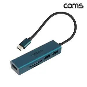 [셀러에이드]5 IN 1 USB 허브 SD TF 카드리더 C타입 5Gbps USB 3.0