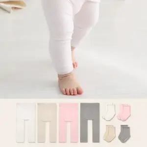 [하이베이비클럽]무발 타이즈 + 돌돌이양말 세트/유아/유아타이