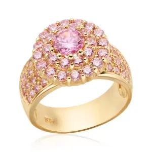 18K 플라워 핑크 큐빅 고중량 반지 RSS15772