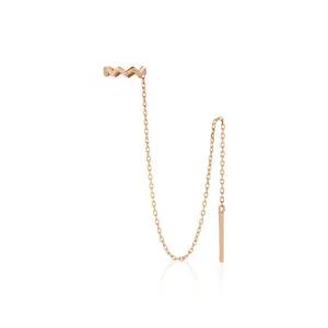 18K 모던 지그재그 귀찌 이어커프 귀걸이 한쪽 JNE38457