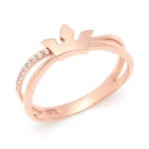 18K 두줄 큐빅 언발 티아라 왕관 반지 SRS29712