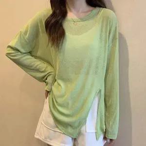 [골드스마일]bns 밑단 절개 포인트 긴팔 티셔츠 요가 필라테스 웨어