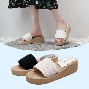 [오노마] ONM 여성용 통굽 슬리퍼 5cm 실내화 사무실 키높이 샌들