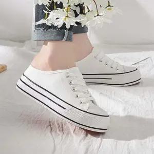 [오노마] ONM 여성 캔버스 뮬 스니커즈 슬립온 데일리 운동화 신발