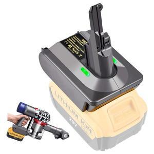 디월트 진공 청소기 도구용 리튬 배터리 컨버터, 다이슨 V6 V7 V8 시리즈용, 18V, 20V