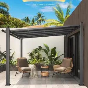 야외 파고라 테라스 렉산 조립식 농막 처마 차광막 썬룸 주택 정원 캐노피