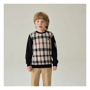 백화점정품 닥스 리틀 키즈 티셔츠 선물 닥스리틀 하우스체크 블럭 맨투맨 (베이지) DVF25TM01M_BG 어린이