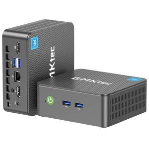 GMKtec 미니 PC 컴퓨터 N95(터보 3.4GHz) 16GB DDR4 512GB SSD 데스크톱 4K 듀얼 HDMI 디스플레이 / USB3.2 WiFi 5 BT5.0 RJ45 이더넷 Nucbox G3S
