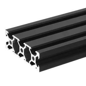 uxcell V 슬롯 2060 알루미늄 압출 프로파일 유럽 표준 300mm x 60mm 아노다이징 블랙 선형 레일 프레임 3D