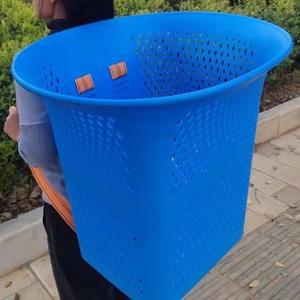 샤크팡 대형 옐로 스피커 찻잎 바구니 32 광주리 플라스틱 산삼 가로 지게 플라스틱바구니 채집통