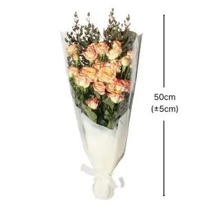 코스트코 꽃다발 미니 장미 파블로 - (장미 - 살몬, 파블로 - 그린) 어버이날 졸업 입학 승진 생일 환갑 칠