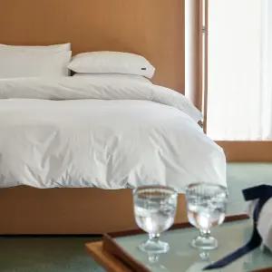 리얼 호텔침구! 체크인 80수 고밀도 워싱 순면 홑겹 이불 커버 세트