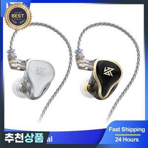 KZ ZAS 금속 유선 이어폰 16 유닛 하이브리드 기술 음악 베이스 모니터 헤드셋 스포츠 게임 Noice 취소 헤