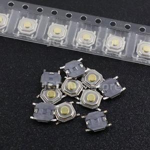 SMD 택트 푸시 단추 마이크로 스위치 구리 헤드 키 4 핀 4x4x1.5mm 100 개