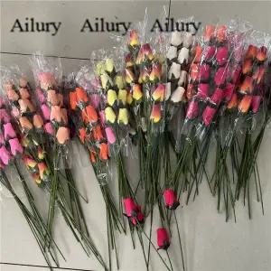 꽃철사 25cm 꽃 나무 장미 스파이크 플로리스트 꽃다발 공예 스몰 파티 160개