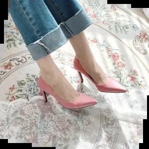 여성힐 국내제작 파스텔 뾰족코 스틸레토 펌프스힐 여성 구두Y