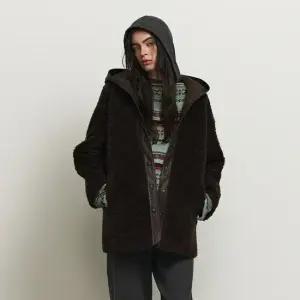 [택가 169,000원]호주 램스퍼 후디드 하프 코트