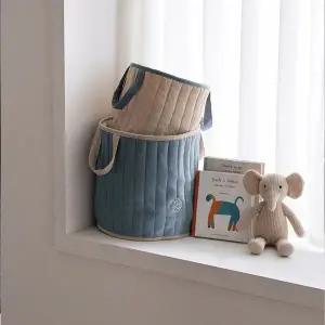 [에시앙]모데즈 뱀부 패브릭 바구니 기저귀 장난감수납 정리함