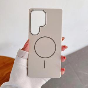 럭셔리 얇은 매트 마그네틱 맥세이프 케이스, 삼성 갤럭시 S25 플러스 PC 방지 커버 S23 하드 S21 노트 S22 S24 20 울트라 충격