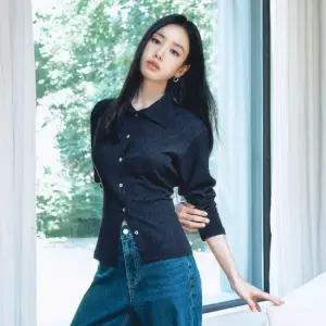 25FW 플리츠 버튼업 슬림 블라우스 2종