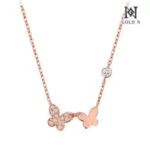 [골드앤] 18K 유닛 콤보 나비 목걸이  RG