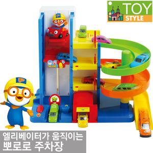 엘리베이터가 움직이는 뽀로로 주차장 장난감 자동차