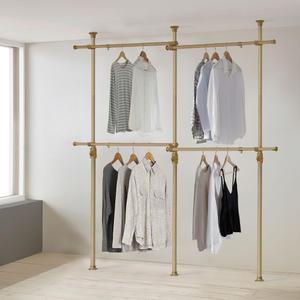 왕자 프리미엄 우드 4단 행거 수납 옷걸이 519