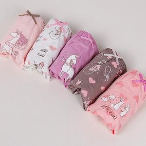 필굿 여아동 유아 주니어 레이온 인견 삼각팬티세트 그림동화 5매 아기 유치원 초딩 초등학생 청소년속옷