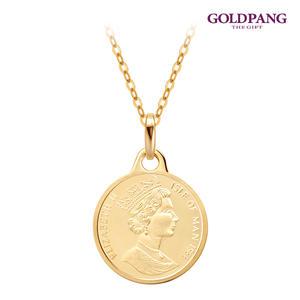 [골드팡] 14k 엘리자베스코인 펜던트 12mm-옐로우골드