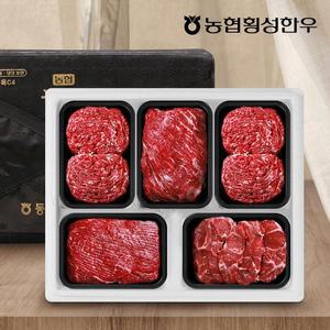 [농협횡성한우][명절 후 배송][냉장][SSG단독][농협횡성한우] 1등급 횡성한우 명품정육 모듬세트 / 불고...