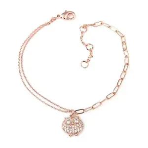 [미니아트]14Kgp 로즈골드 부엉이 두줄 체인 팔찌