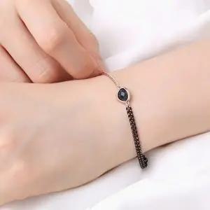 [미니아트]14Kgp 로즈골드 제이스 원석 체인 팔찌