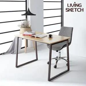 [리빙스케치] 단테 1000 책상 블랙 철제 테이블 컴퓨터용 학생 책상