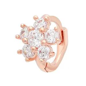 [미니아트]로렌 14K 금침 로즈골드 귀찌 큐빅 꽃 데일리 링피어싱 / 트라거스 귓바퀴 연골 귓볼 피어싱